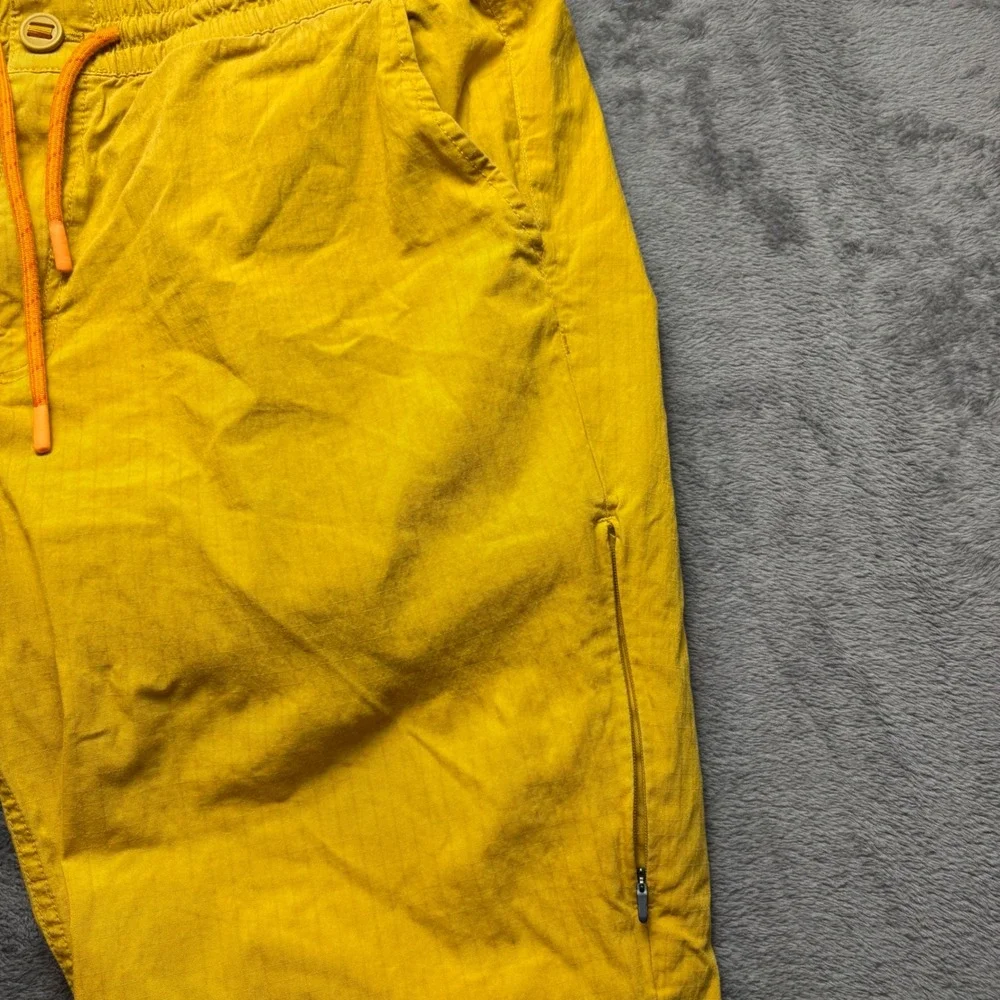 Cotopaxi Pants Mens L Mustard Yellow Ripstop Elastic Waist Drawstring Outdoor
